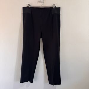 Elliott Lauren Pants 12 Black Pull On Straight Leg Stretch Slimming Ankle